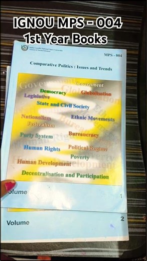 IGNOU MPS - 004 1st Year Books [ Comparative Politics: Issues & Trends Book 1 & 2 ] #MPS004 #ignou