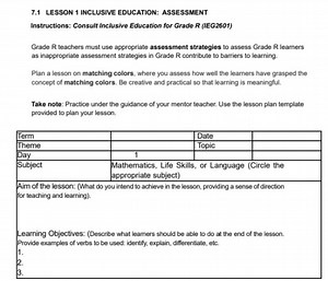 Plan a lesson on matching colors, where you assess how well the... | Filo
