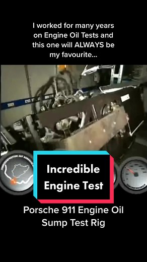 #engineeringisfun This is a test on a combustion #engine for the behaviour of correct lubrification when the engine is experiencing high g-force accelerations and also turns. It is to this day the only test like that I know. #porscheengine #automotivetechnology #enginetest #enginetesting #enginelubeoil #evtech