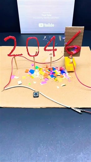 Happy New Year 2026 Billboard Made with DC Motor 😱 | Tech Experiment That Works! #shorts #2026 #tech