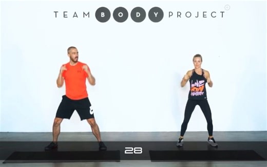 20.Body Project两套60分钟暴汗有氧燃脂HIIT训练