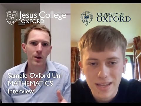 Sample #Oxford Uni MATHEMATICS interview!