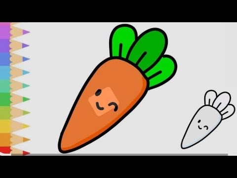 Drawing Carrot 🥕🥕 Step by step 