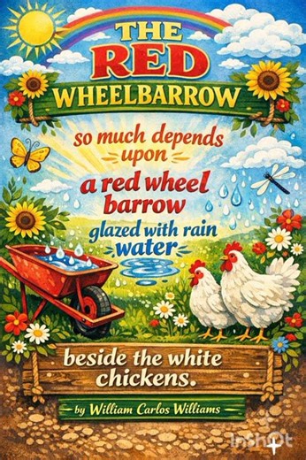 The Red Wheelbarrow by William Carlos Williams|| English Literature Poems