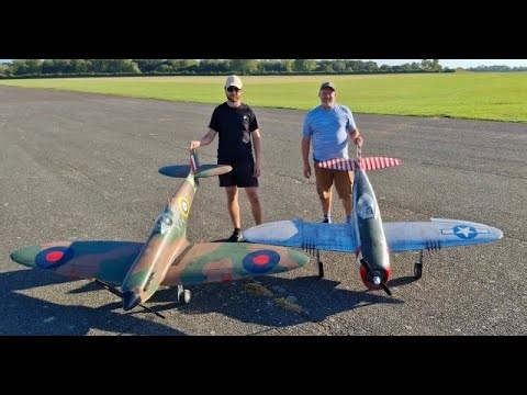 SCALE ZIROLI mk1A SPITFIRE & ZIROLI P-47 THUNDERBOLT - RAF TIBENHAM MEMORIAL FLY-IN - 2025