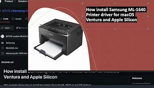 How install Samsung ML 1640 Printer driver for macOS Ventura and Apple Silicon