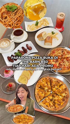 YOLI | FOODIE TANGERANG GS BSD BEKASI BOGOR & BANDUNG on Instagram: "‼️SAVE & SHARE‼️PAPARONS AKHIRNYA BUKA DI THE BARN BSD BANYAK PROMO SETIAP HARINYA DAN PEMU PAKETAN JUGA 🔥😍😍✨🌈💫 #Yolijalanjalan ✅ Buka di the barn bsd ✅Tiap hari promo pizza berbeda-beda ✅Cocok buat acara pizza maker, Nongki, acara family ✅ Weekend buka dari jam 8 pagi ✅Banyak promo/paketan juga rame-rame ⚠️HALAL⚠️ 📍Lokasi di akhir video . . . . . . . . . . . #hiddengem #kulinergadingserpong #kulinerjkt #restoranjakarta #