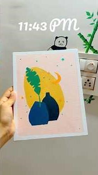 DIY Boho Art Painting | Easy Aesthetic Wall Decor | Step by Step Tutorial 🎨✨