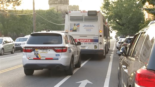 SEPTA bus sideswipes police vehicle in Fairmount