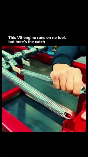 This V8 engine appears to run without fuel or electricity, which makes it look impossible at first glance. Instead of generating energy, the system stores mechanical energy inside tightly wound springs that release it to drive motion. The engine must be manually wound before operation, and once the stored energy is released, it stops completely. This build is not meant to power vehicles, but to demonstrate timing, synchronization, and how engine mechanisms work at a fundamental level. Follow for