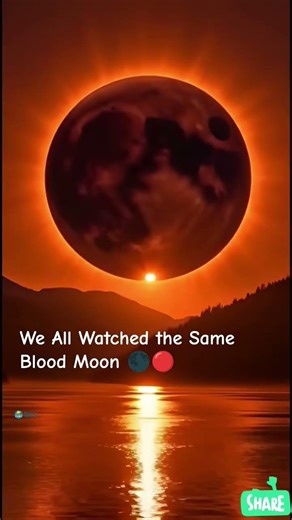 We All Watched the Same Blood Moon 🌑🔴#space