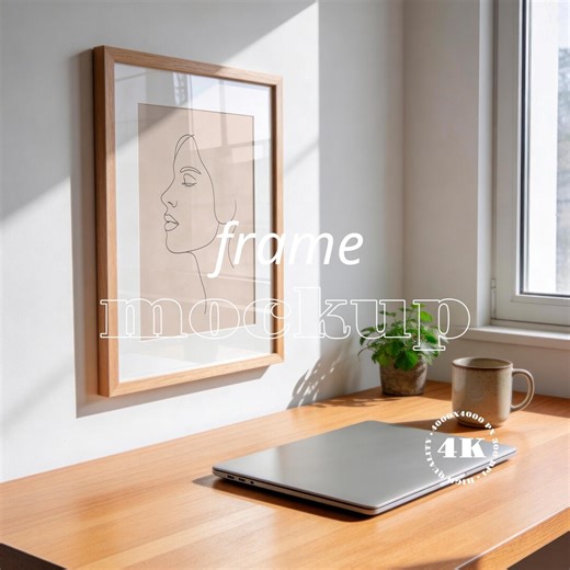 Office Frame Mockup: Vertical A2 A3 A4, Glass Reflection Effect (PSD) - Etsy