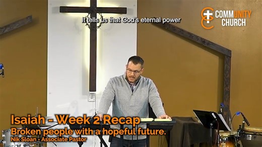 Isaiah Week 2 Sermon Recap - a Broken People with a Hopeful Future Watch the full sermon ▶️: https://youtube.com/live/bMgiSqAooAY Your generosity  is changing lives. Support the mission of Community Church ▶️: https://www.beincommunity.com/give | CommUNITY Church | Facebook