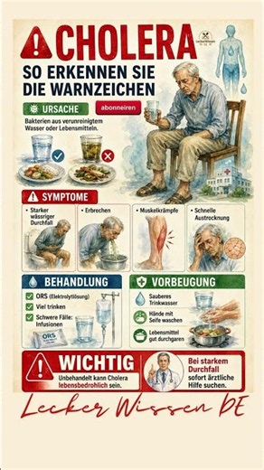 🚨 Cholera erkennen: Diese Warnzeichen dürfen Sie niemals ignorieren!