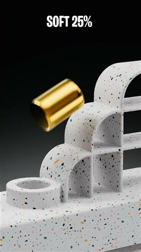 0% vs 100% Cylinder Soft Body Simulation