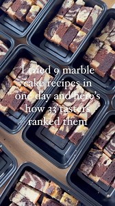 The marble cake bake off is live on the blog!! Comment BAKE OFF and I’ll DM you a direct link to the post 💕 Also thrilled to be sharing an interview with the recipe developer behind the winning marble cake (@cleobuttera) on Substack so make sure you’re subscribed to get access to it! Crowd favorite: @cleobuttera My personal pick: @sohlae Easiest to make: @geekybakehouse Full analysis is on my blog! Which looks the best to you? #pancakeprincessbakeoff #bakeoff #marblecake #recipecomparison | The