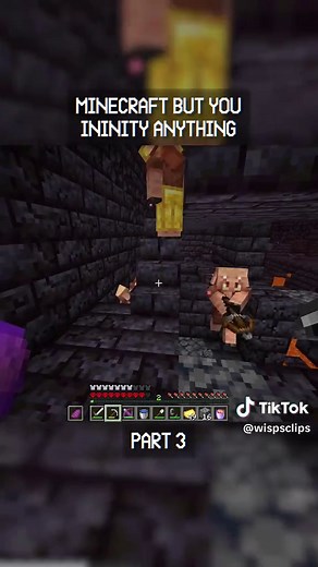 Minecraft, But You Infinity Anything! Part 3 #minecraft #wisp #mcyt #minecraftbut