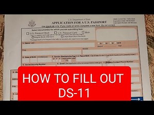 HOW TO FILL OUT DS -11 FOR MINOR APPLICATION FOR A U.S. PASSPORT #ds11 #uspassport
