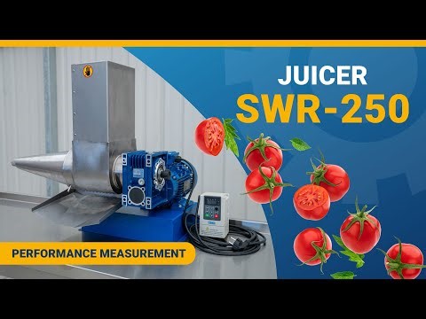 Juicer “SWR-250” – performance test on tomatoes