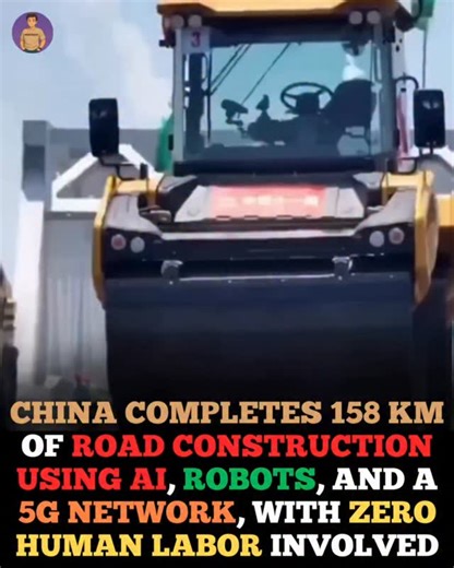 Creative Ai Tools on Instagram: "🇨🇳🤖 China just resurfaced a 158 km highway using autonomous machines like drones and robots, with zero workers on the road itself and everything run from remote control rooms. The project used autonomous pavers, robotic rollers, and unmanned drones, all coordinated with high precision systems to complete the work without any human workers physically present on the road surface, while the machines handled everything from paving to compacting and aerial drones s