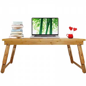 Fully Assembled Bamboo Coffee Table for Sitting on the Floor Living Room Foldable Legs Adjustable Height Japanese