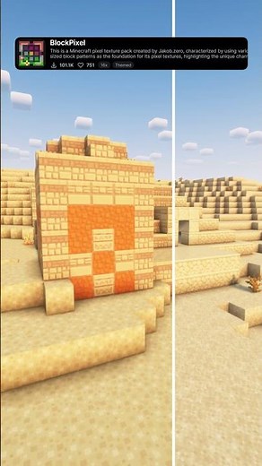 Best Minecraft Pixel Art Resource Pack: BlockPixel #minecraft #shorts