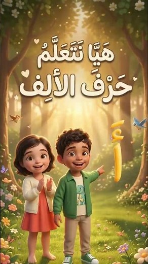 🎶 أنشودة الحروف للأطفال | أَ أُ إِ مع أمثلة ممتعة 🦁👂🪡