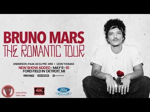 Bruno Mars - Detroit, MI - (4K60fps) - Ford Field - *ENHANCED AUDIO* (Night 2)