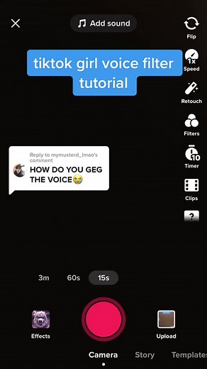 Replying to @mymusterd_lmao how to use the tiktok girl voice filter!