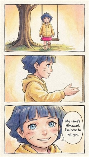 🥺 What If Naruto Met Himawari as a Child? ❤️ | The Girl Who Changed His Life | Naruto Fan Manga