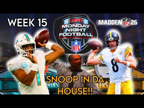 Dolphins vs Steelers | Snoop had the the crowd all the way LIVE for this one | Madden 26 | PS5