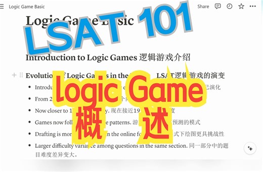 LSAT教程：Logic Game概述和刷题思路