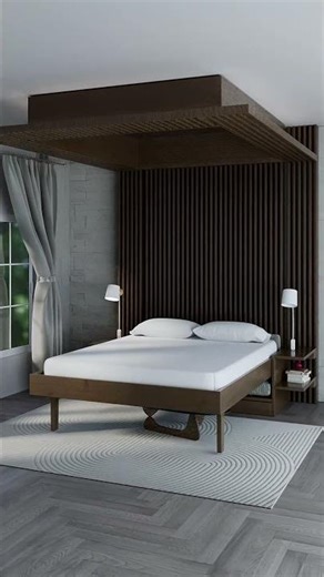 Concealed Hanging Bed Furniture Design #interiordesign #furnituredesign