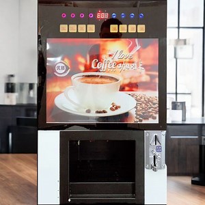 [Hot Item] Coin Operated Hot Touch Screen Bean to Cup Espresso Coffee Vending Machine