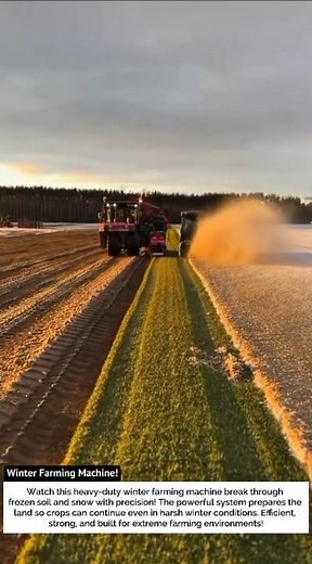 Winter Farming Machine! Extreme Snow-Season Soil Preparation!