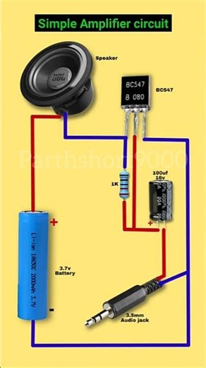 Simple amplifier circuit diagram |BC 547 transistor amplifier