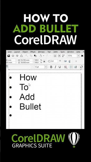 🔘 How to Add Bullets in CorelDRAW – Quick & Easy! ✨📝| #kukkgraphic #coreldraw