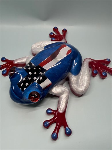 Large American Flag Frog - Etsy