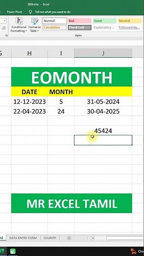 How to Use the EOMONTH Function in Excel: Excel Tips & Tricks! in Tamil