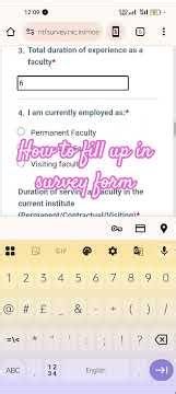 online submission for survey form student faculty