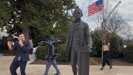 Statues of Founding Fathers added to Trump's revamped Rose Garden