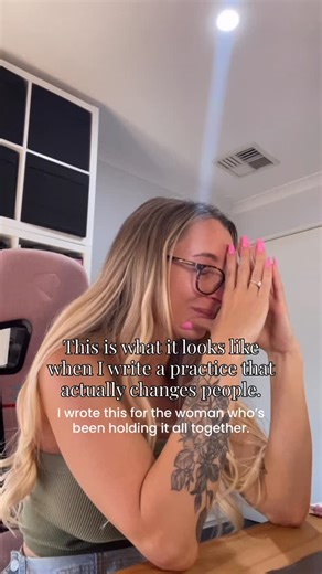 This was me last week, writing one of the Yoga Nidra scripts for our Bali retreat 🥲🙈 Every now and then a script gets me like this. When I’m reading the words out loud as I write them, it’s like I can feel it moving through me. My shoulders drop. My jaw softens. My mind stops racing. And it hits me all over again how powerful this work is. Because Yoga Nidra isn’t just a “nice relaxation” (but it is also definitely that 😂) It’s the moment your body finally realises, you’re safe now, you don’t