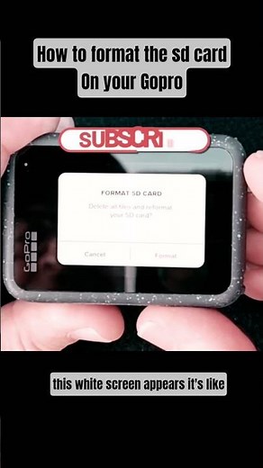Prevent filming errors on Gopro by formatting your SD card in seconds. #gopro #goprohero12