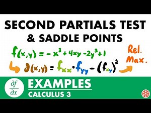 The Second Partials Test Examples | Calculus 3 - JK Math
