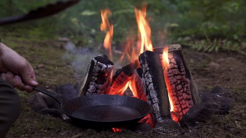 Caveman Style Steak Buried in Coals and Flame🔥