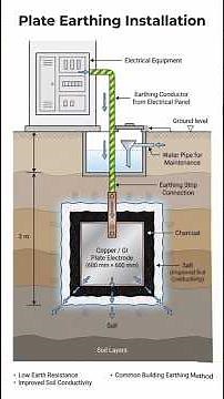 ⚡ Plate Earthing Installation Explained. #earthingsystem #electrical #electrician #electricworks