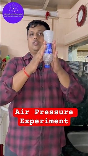Why This Bottle Got Crushed Without Touching It! | Air Pressure Experiment 🔥❄️ #physicsshorts