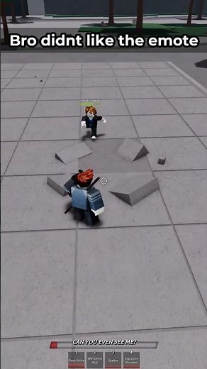 bro didnt like the emote 😭🙏 #roblox #thestrongestbattlegrounds