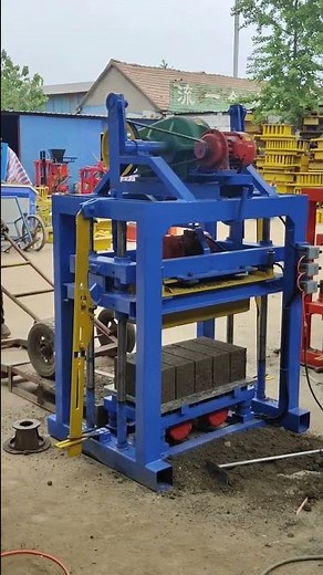 Manual concrete block making machine 🧱 #blockmachine #shorts #block #shortvideo