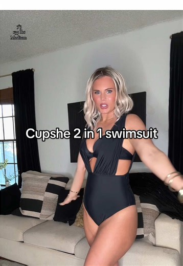 Cupshe 2 in 1 bathing suit is mom friendly but still sexy @cupshe_official #cupshe #tiktokshopholidayhaul #bathingsuit #swimsuit #cupsheswimsuits
